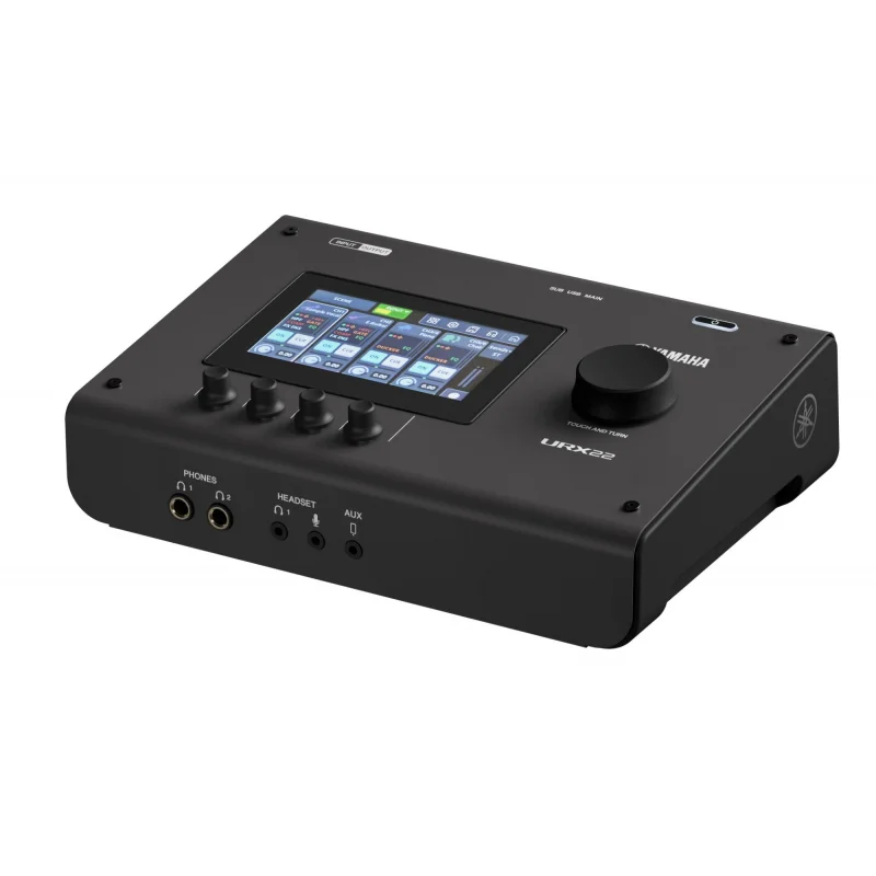 Yamaha URX22 USB Audio Interface with Touchscreen Ses kartı, 4-in/2-out USB-C