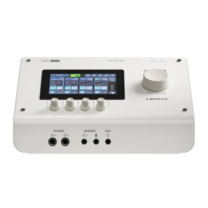 Yamaha URX22-W USB Audio Interface with Touchscreen Ses kartı, 4-in/2-out USB-C