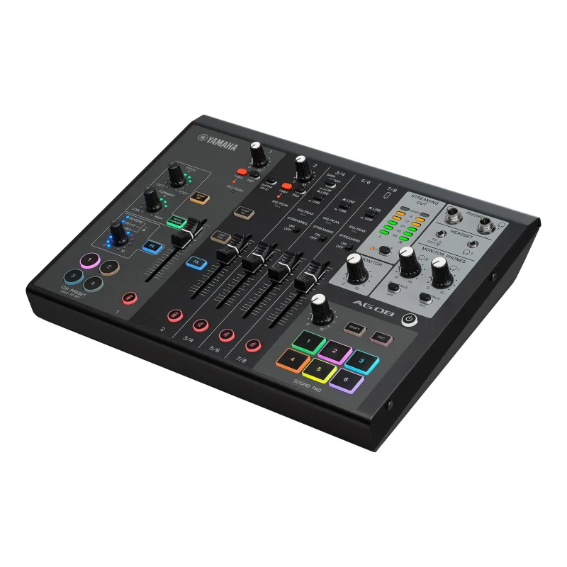 Yamaha AG08 8-kanallı Yayın Mikseri (Black)