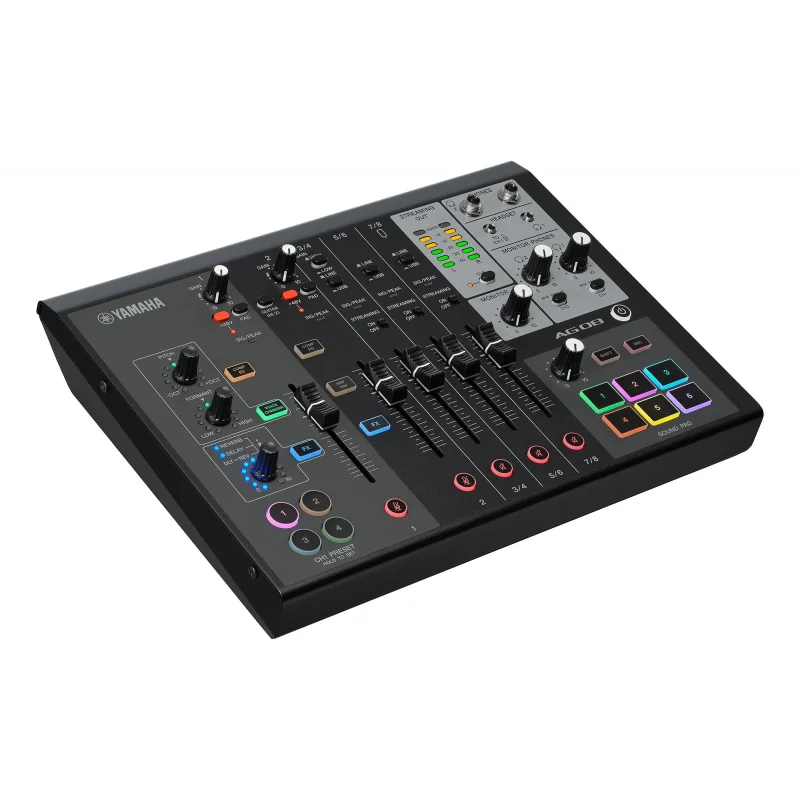 Yamaha AG08 8-kanallı Yayın Mikseri (Black)