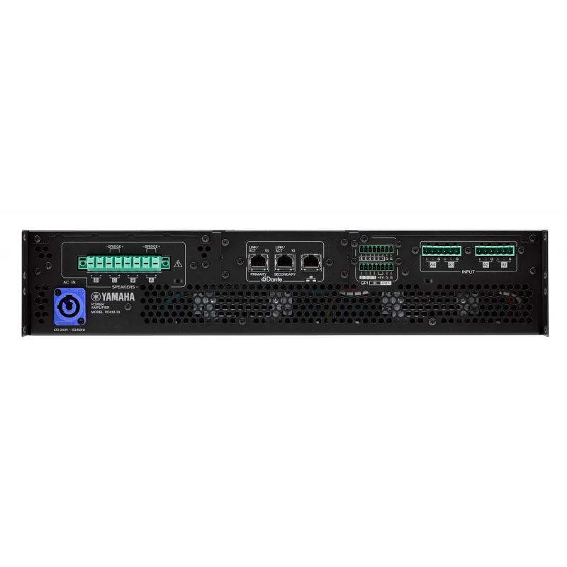 Yamaha PC412-DI DANTE Power Amplifikatör 4x1200W at 8-ohm,  100V/70V, 16ch Dante