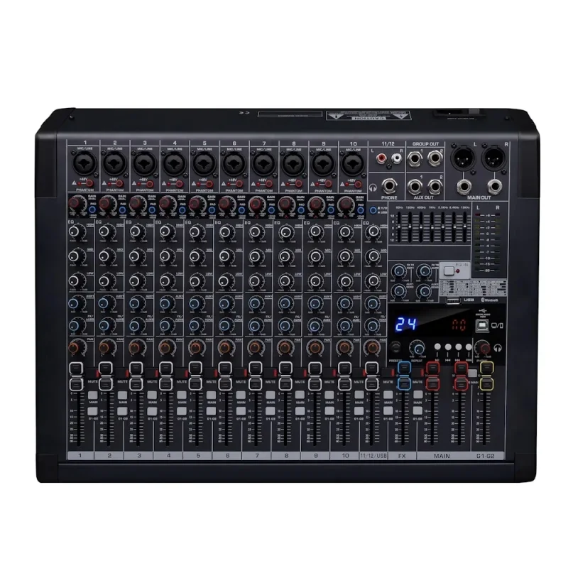 K.Meister M-12 PRO 12 Kanal Ses Mikseri, USB, Bluetooth