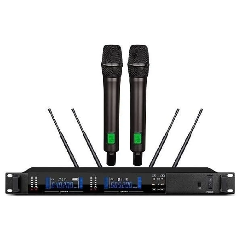 Gold Audio PRO 2402EE Çift EL Kablosuz Mikrofon Seti