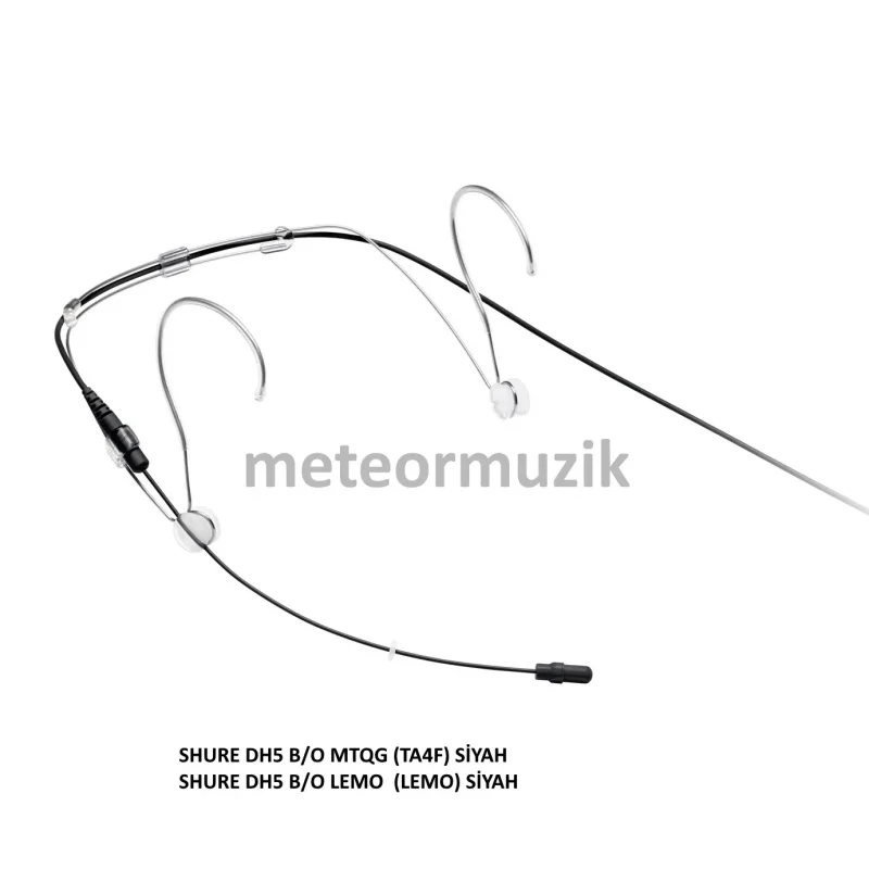 Shure DH5 DuraPlex Omni Stüdyo Headset Mikrofon MTQG | LEMO / Siyah | Ten | Cocoa