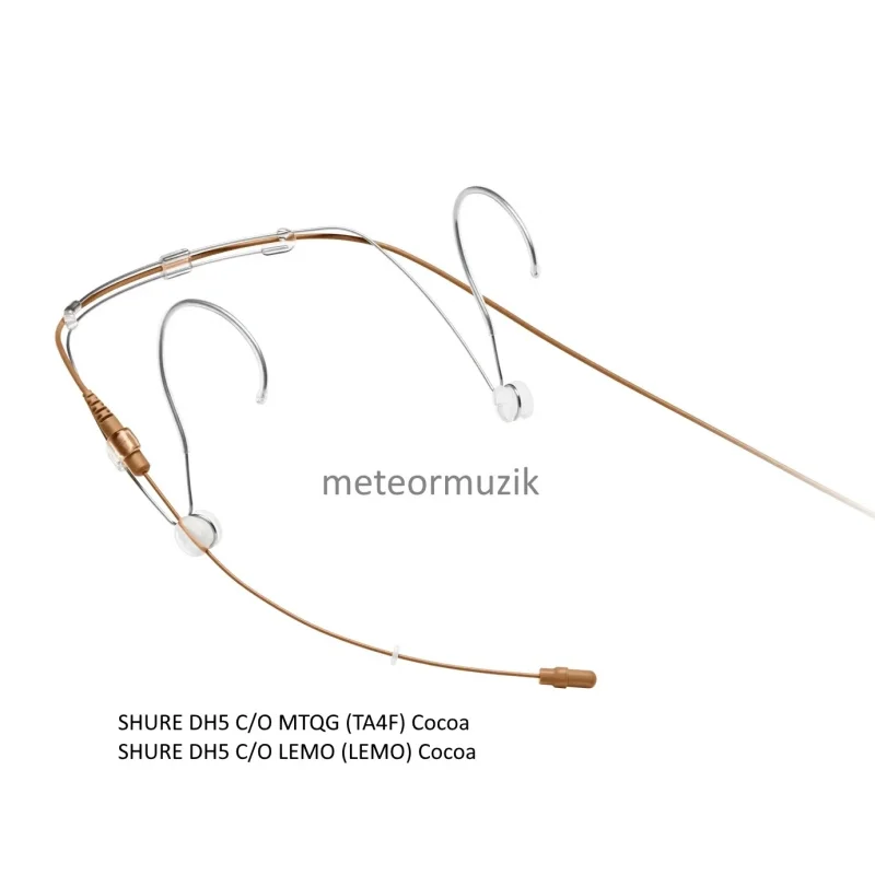 Shure DH5 DuraPlex Omni Stüdyo Headset Mikrofon MTQG | LEMO / Siyah | Ten | Cocoa