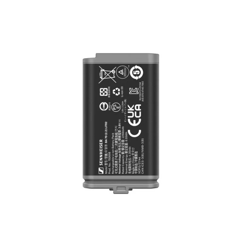 Sennheiser BA 70 (2.2) Şarj Edilebilir Lityum İyon Pil Paketi (EW-D, EW-DX, Spectera)