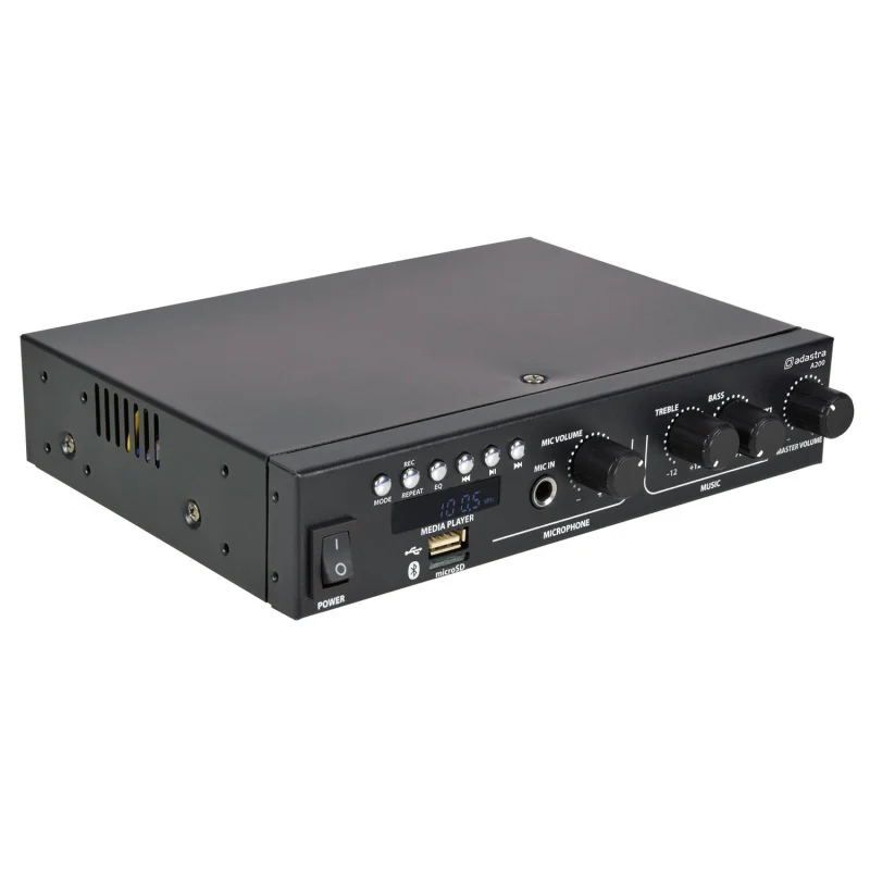 Adastra A200 2x100W 4-8 Ohm Minimal Stereo Profesyonel Mikser Amfi Bluetooth/USB/FM/MicroSD