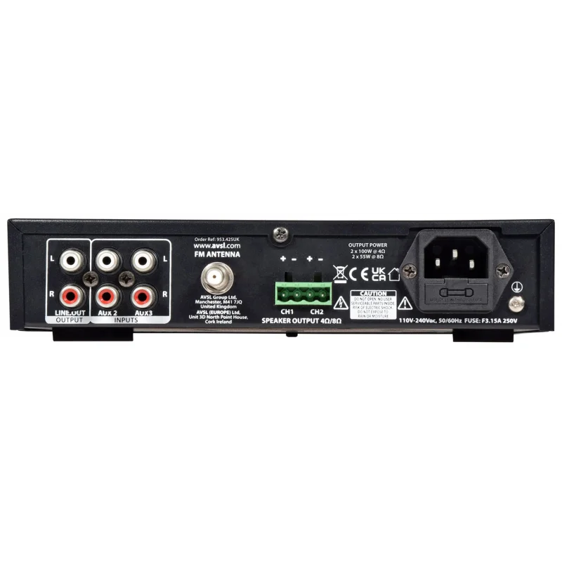 Adastra A200 2x100W 4-8 Ohm Minimal Stereo Profesyonel Mikser Amfi Bluetooth/USB/FM/MicroSD