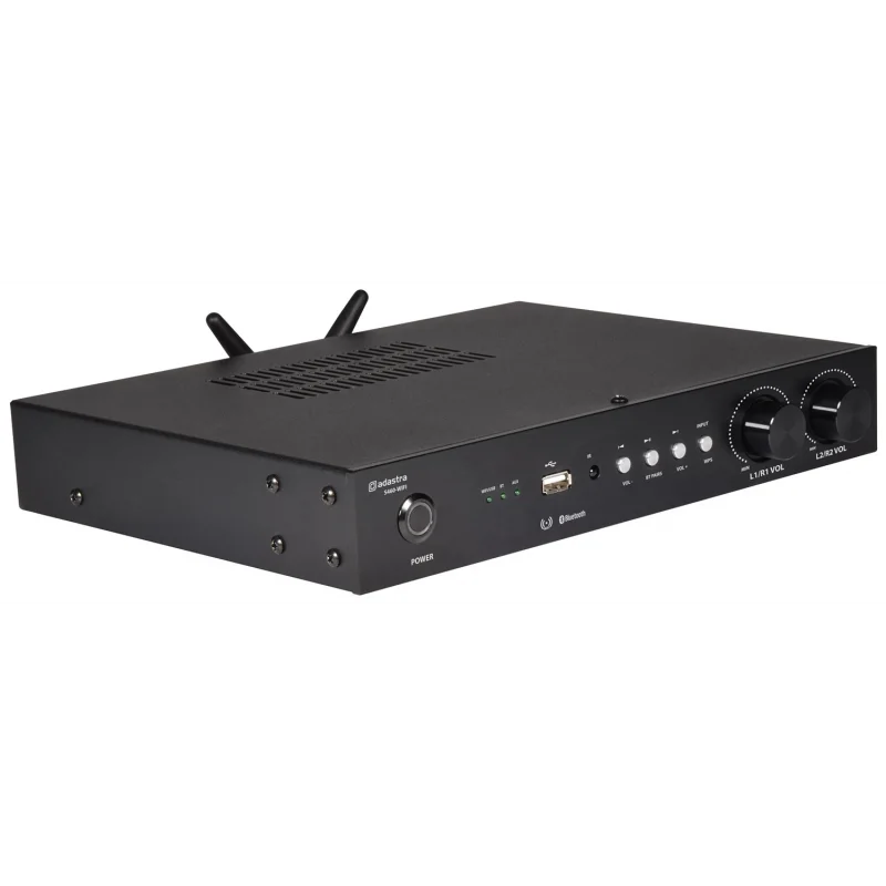 Adastra S460, Quad 4x60W Amfi, 2 Kanal Wi-Fi Media Player ( Spotifiy, Soundcloud),Bluetooth, USB