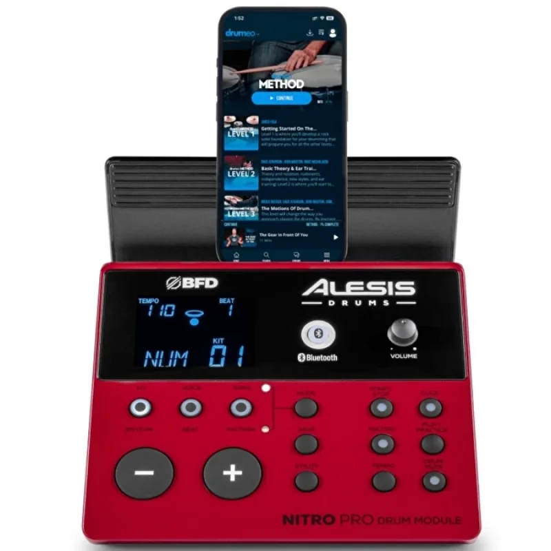ALESIS Nitro Pro / 8 Parça Premium Elektronik Davul Seti: Bluetooth + BFD Player Full Paket