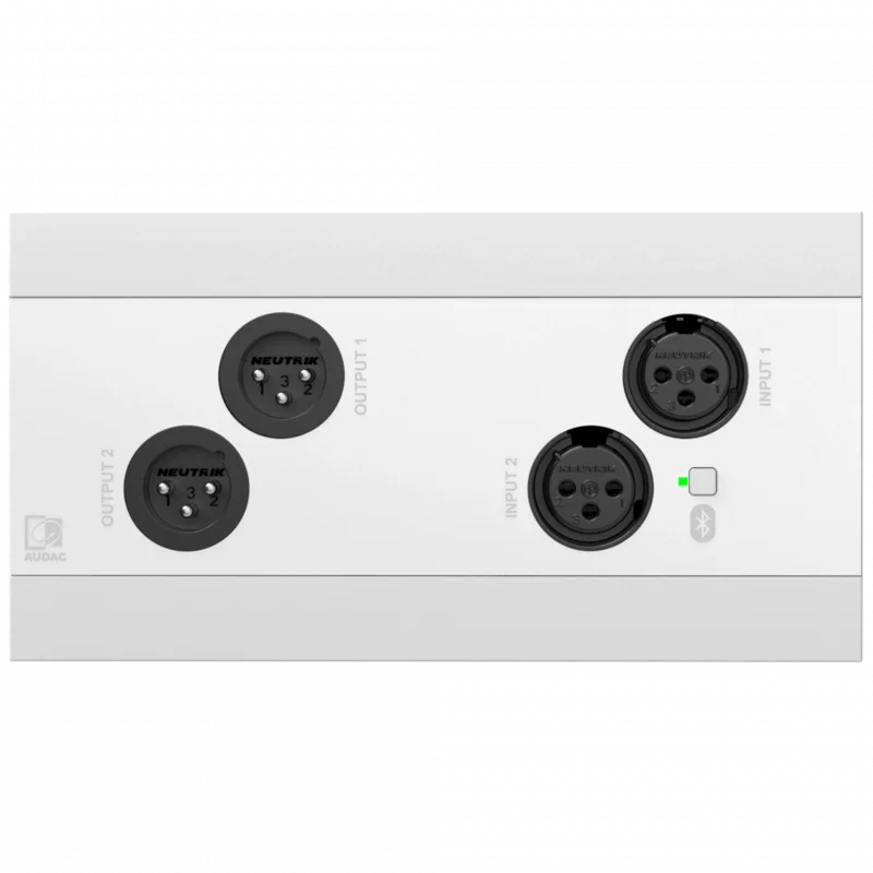 Audac NWP222 Network in- & output panel - 2 x XLR in- & out + BT (4 x 2 CH)