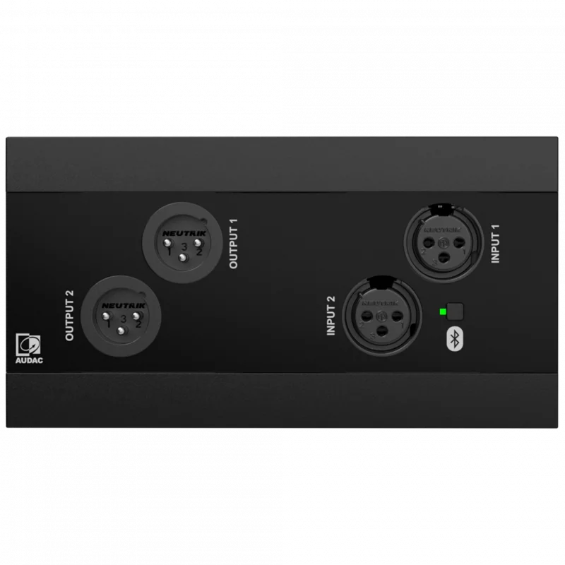Audac NWP222 Network in- & output panel - 2 x XLR in- & out + BT (4 x 2 CH)