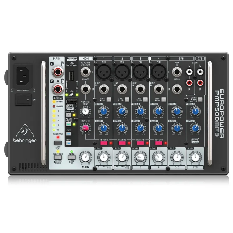 Behringer PMP500MP3 2x250W Powermixer