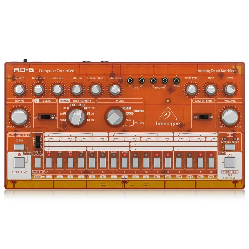 Behringer RD-6-TG RHYTHM DESIGNER Analog Davul Makinesi (Turuncu)