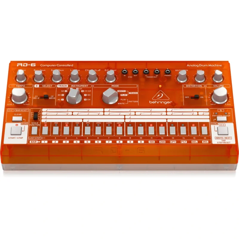 Behringer RD-6-TG RHYTHM DESIGNER Analog Davul Makinesi (Turuncu)