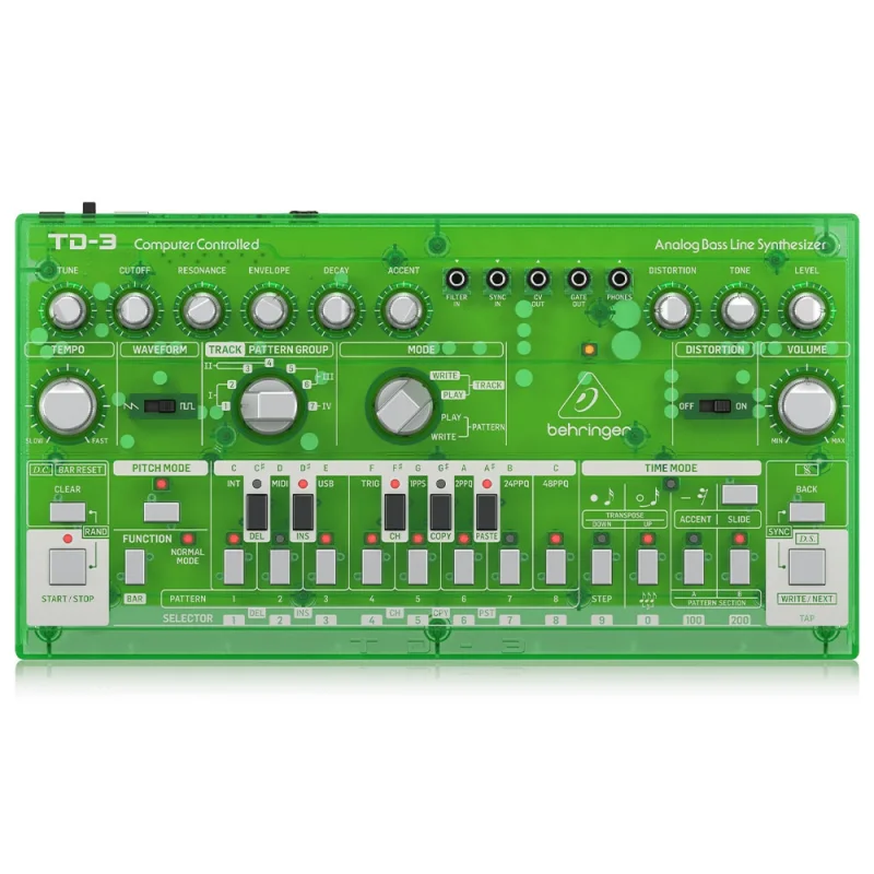 Behringer TD-3-LM Analog Bass Line Synthesizer (Yeşil)