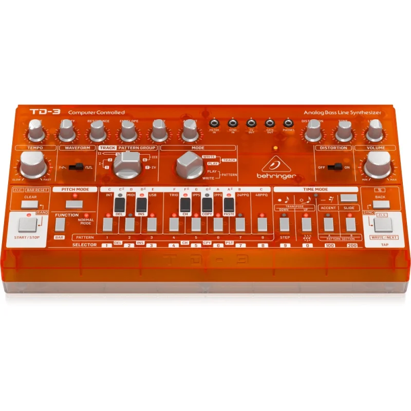 Behringer TD-3-TG  Analog Bass Line Synthesizer (Turuncu)