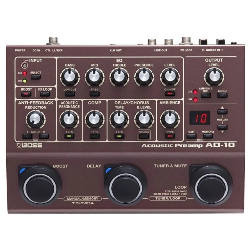 BOSS AD-10 Akustik Gitar Prosesörü