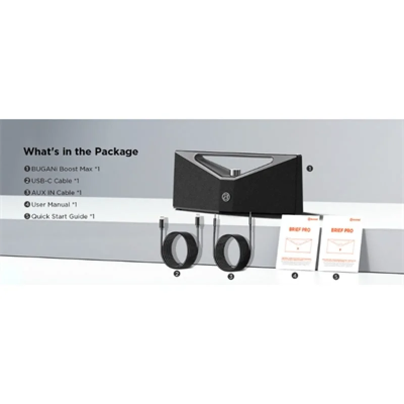 Bugani BRIEF PRO | Partybox Bluetooth Hoparlör 160W Black