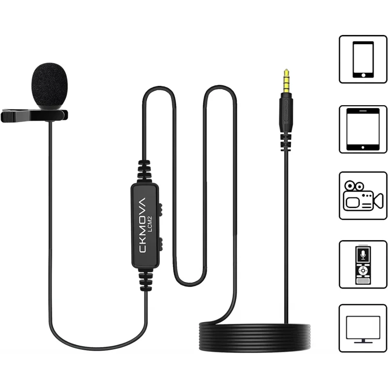 CKMOVA LCM2 Klipsli Yaka Mikrofonu Condanser Omnidirectional