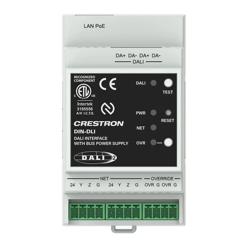 Crestron DIN-DLI DALI Arayüzü, DIN Ray Montaj