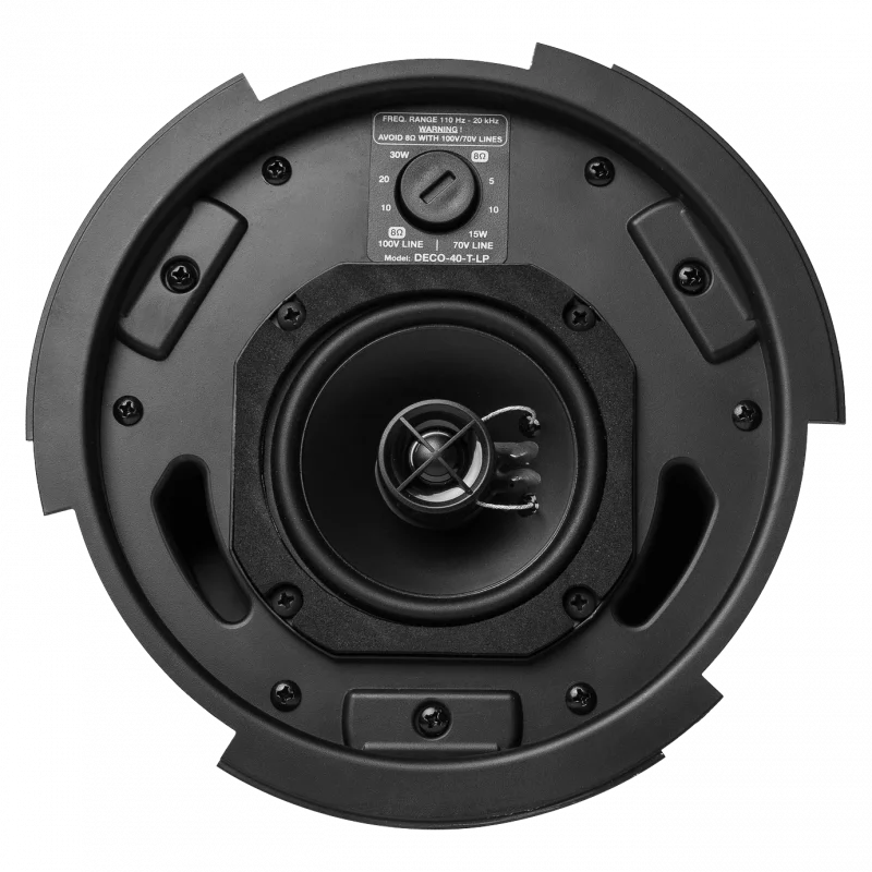 DAS Audio Deco-40-T-LP 4 Koaksiyel Tavan Hoparlörü Alçak Profil 50W, 8 Ω / 100V (Çift)