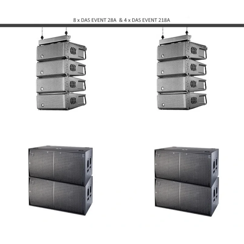 DAS AUDIO EVENT SET 8 x Event28A + 4 x Event-218A + 2 x Fly Bar Line Array Set (SKU:26082)