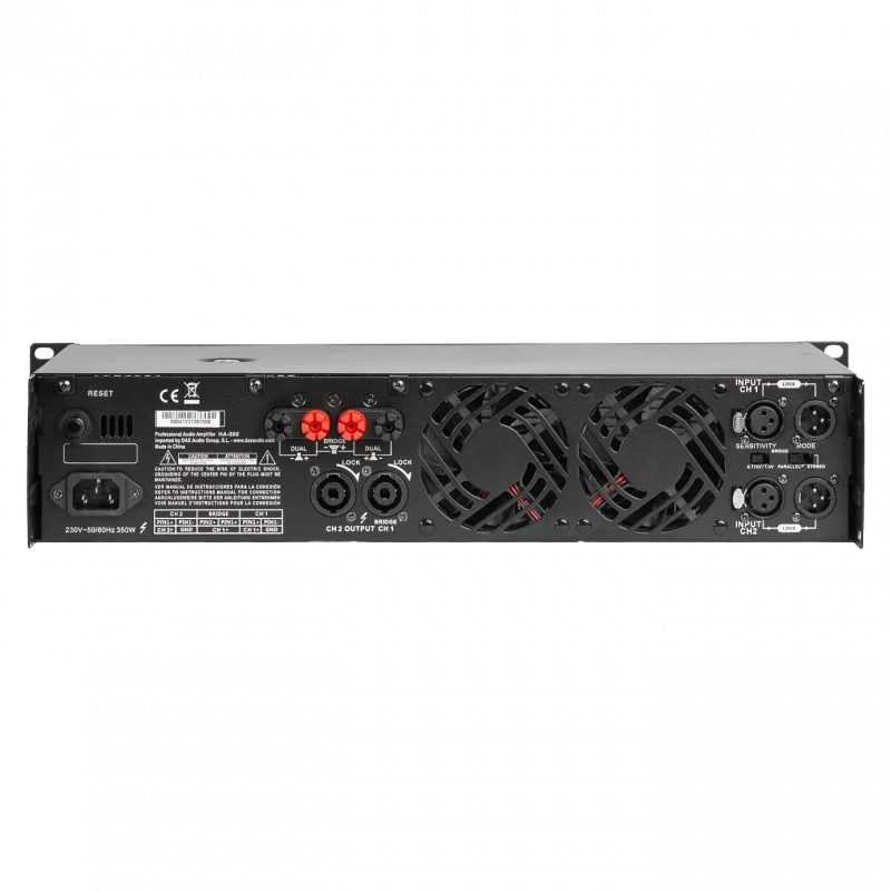 DAS Audio HA-500 2 Kanal Power Amfi 2x250W 4 Ω, Class H, 2U