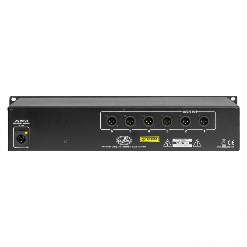 DAS Audio MATRIX-66 ARA Serisi İçin 2U Ses ve ALMA Veri Dağıtıcı, 6 Giriş 6 Çıkış