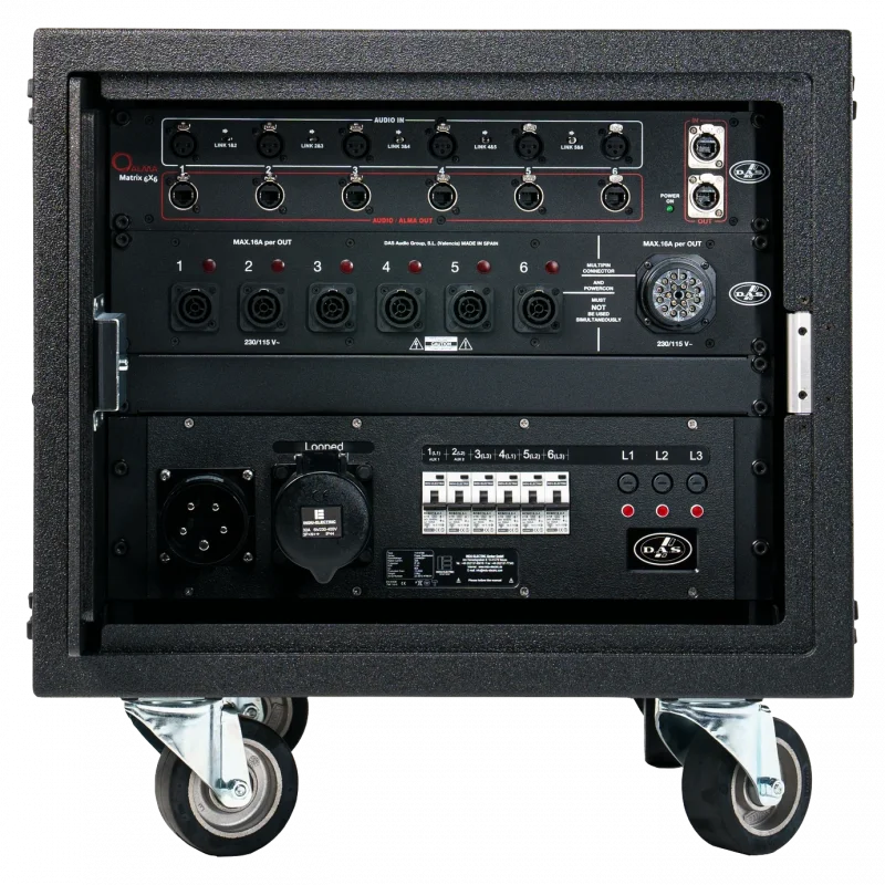 DAS Audio RACK-ARA-230-MK2 ARA Serisi 8U Turne Racki, 32A 3 Faz Güç, Ses ve ALMA Dağıtımı