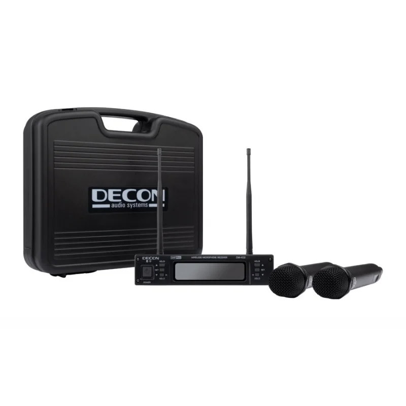 Decon DM-402H 1 Receiver+2 Handheld Mic.