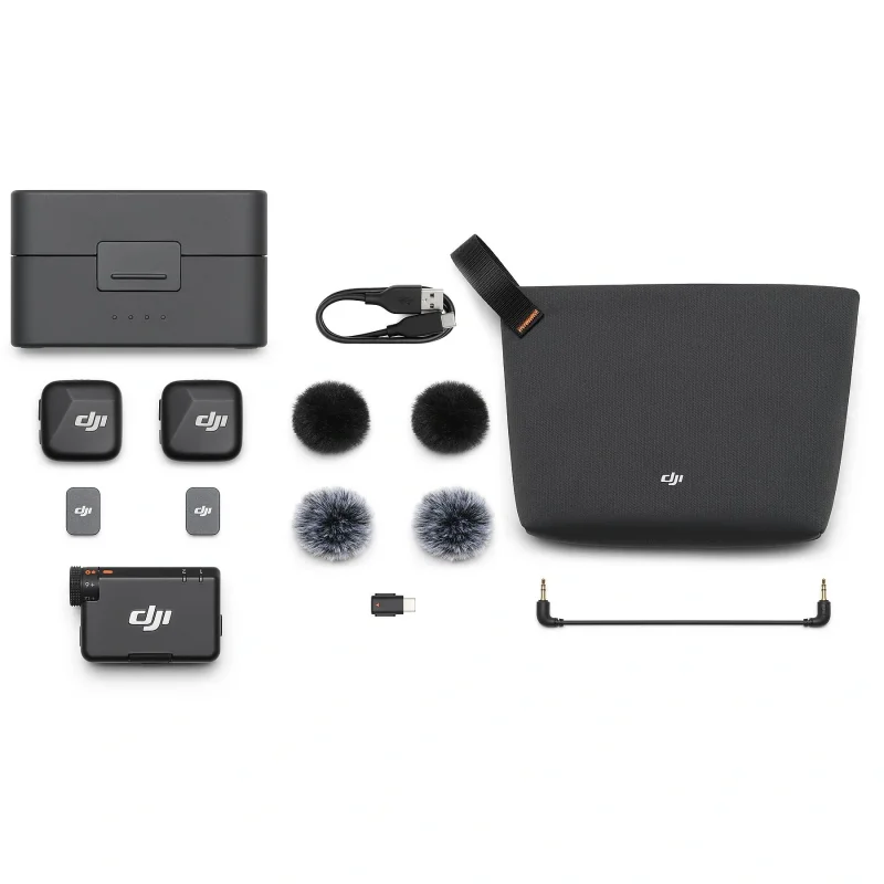 DJI Mic Mini (2 TX + 1 RX + Şarj Kutusu) Mikrofon