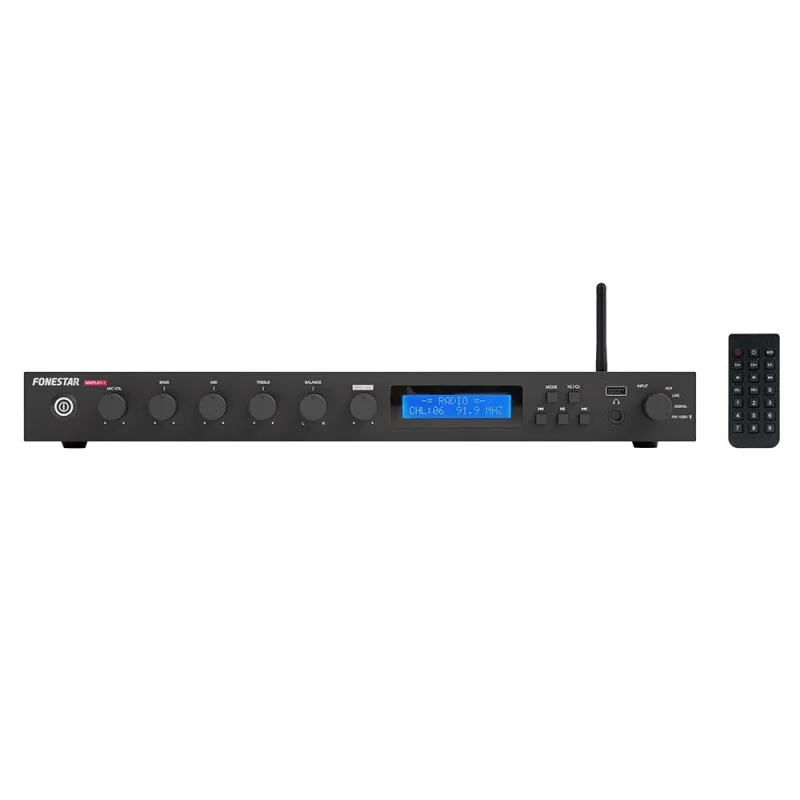 Fonestar MIXPLAY-1 Preamplifier Line Mikser, Player Bluetooth, USB ve FM radyo