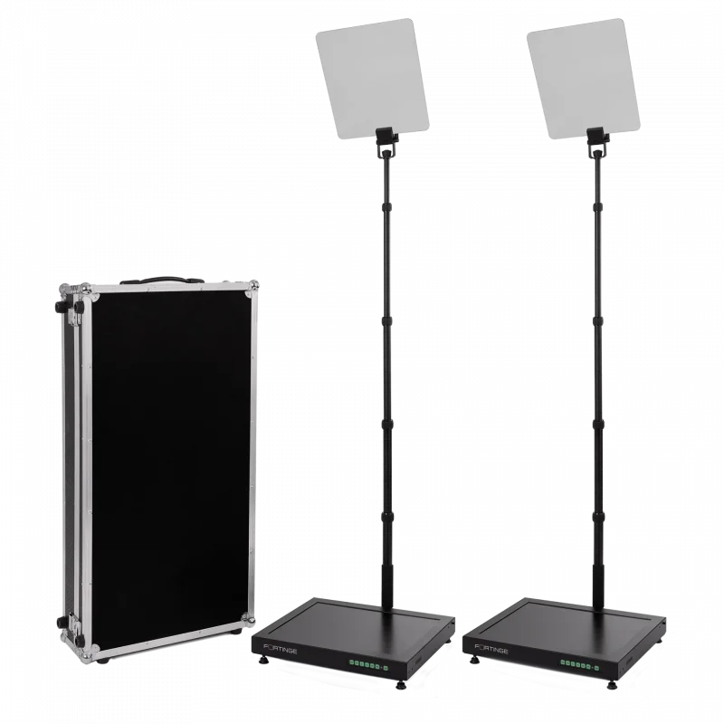 Fortinge PROC15-D-HB Çift 15 Konferans Prompter - Çiftli Set, Parlaklık 1000 cd/m²