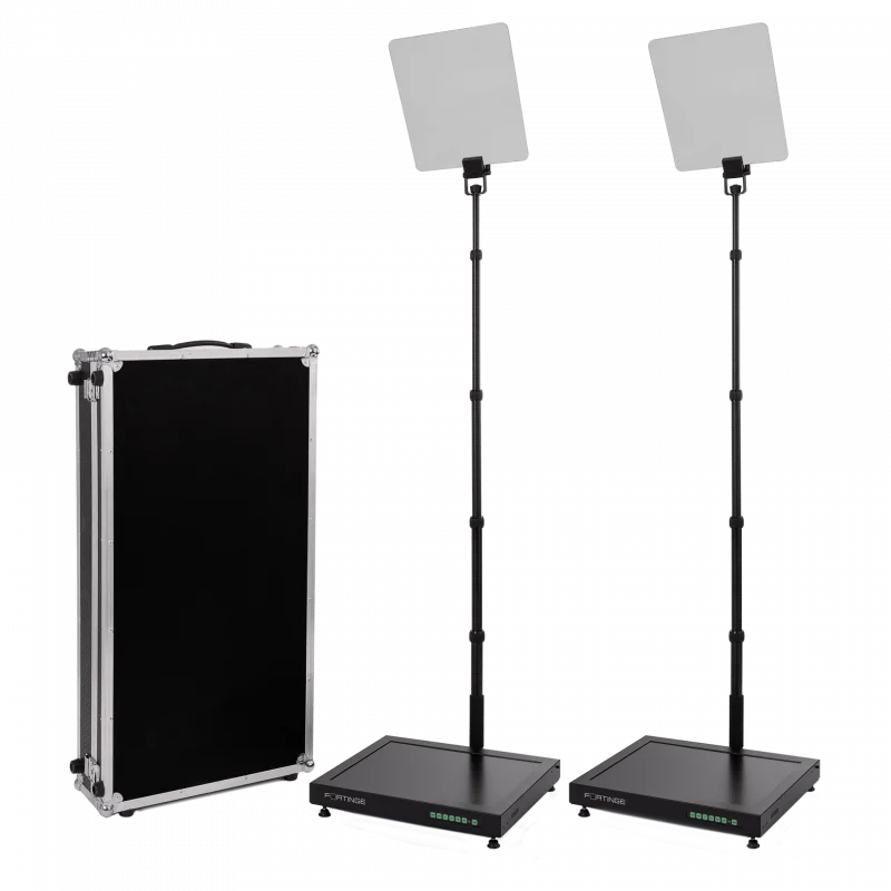 Fortinge PROC17-D-HB Çift 17 Konferans Prompter - Çiftli Set, Parlaklık 1000 cd/m²