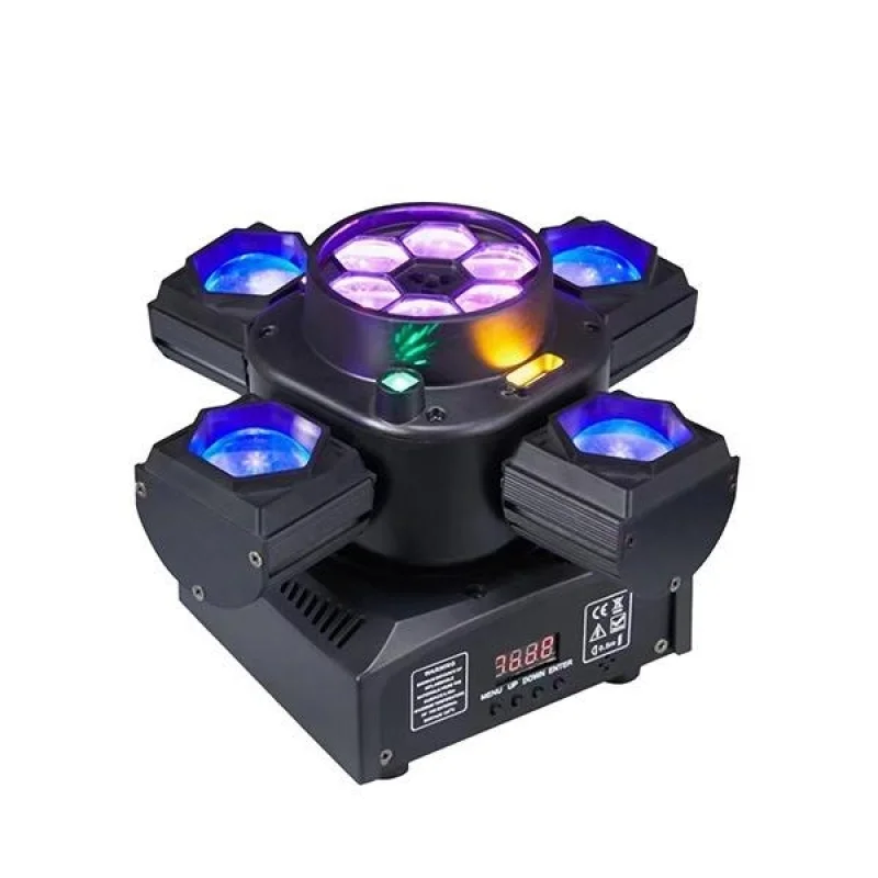 Gold Audio LED-E044 Mini 4 Kollu Beam B-EYE Strobe ve Lazer Işık – 4ü 1 Arada