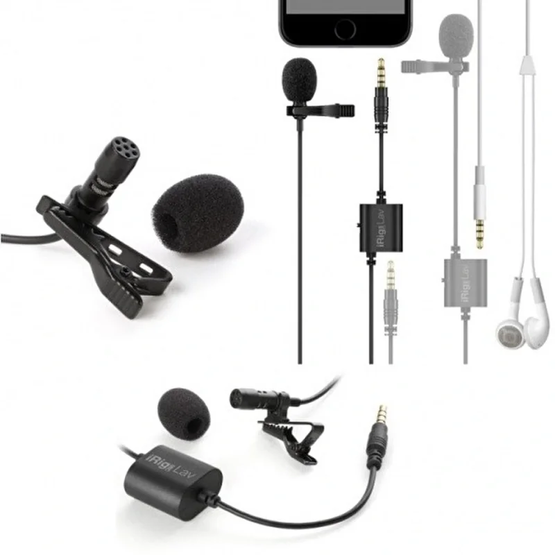 IK Multimedia iRig Mic Lav 2 Pack Lavalier / Lapel / Clip-On Mikrofon (iOS& Android). 2li Paket