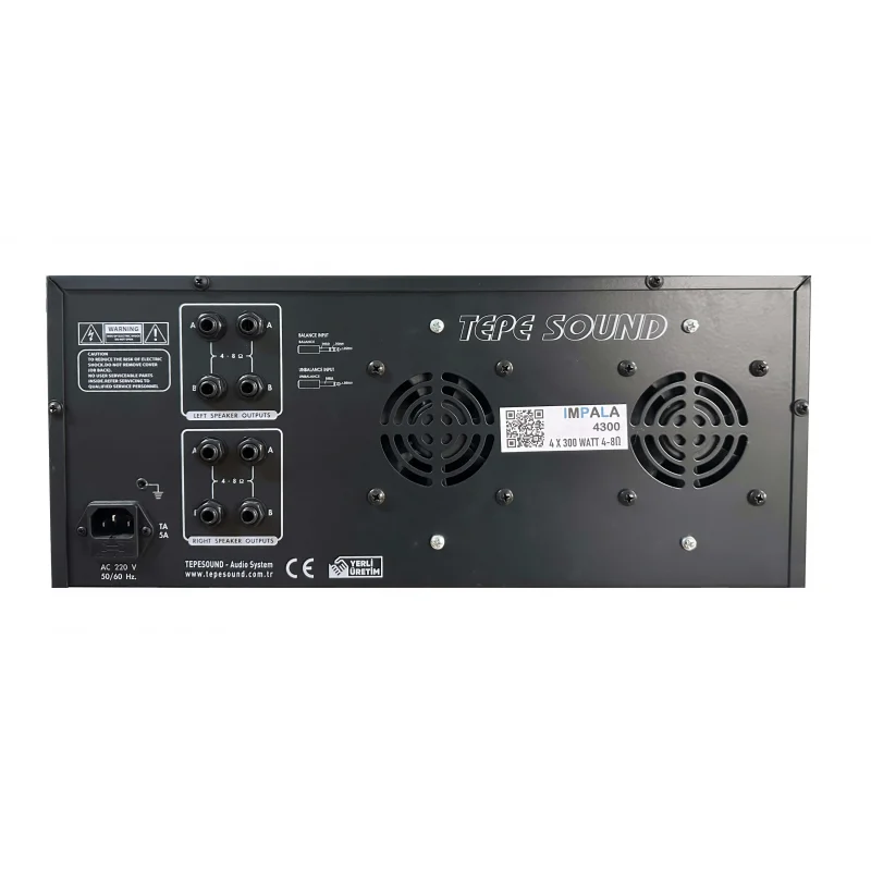 METEOR IMPALA 4300T USB Mikser Amfi 4x300W/100V, 6 Mic/Line