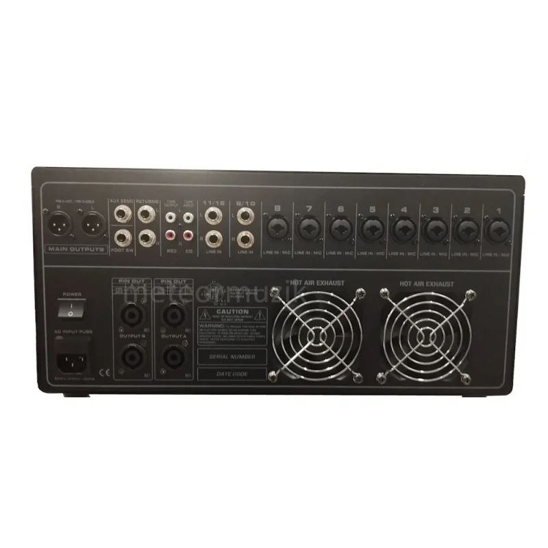 K.Meister PMR-12 2x400W 12 input Powermixer, Blutooth, USB,  19 Rack Mount