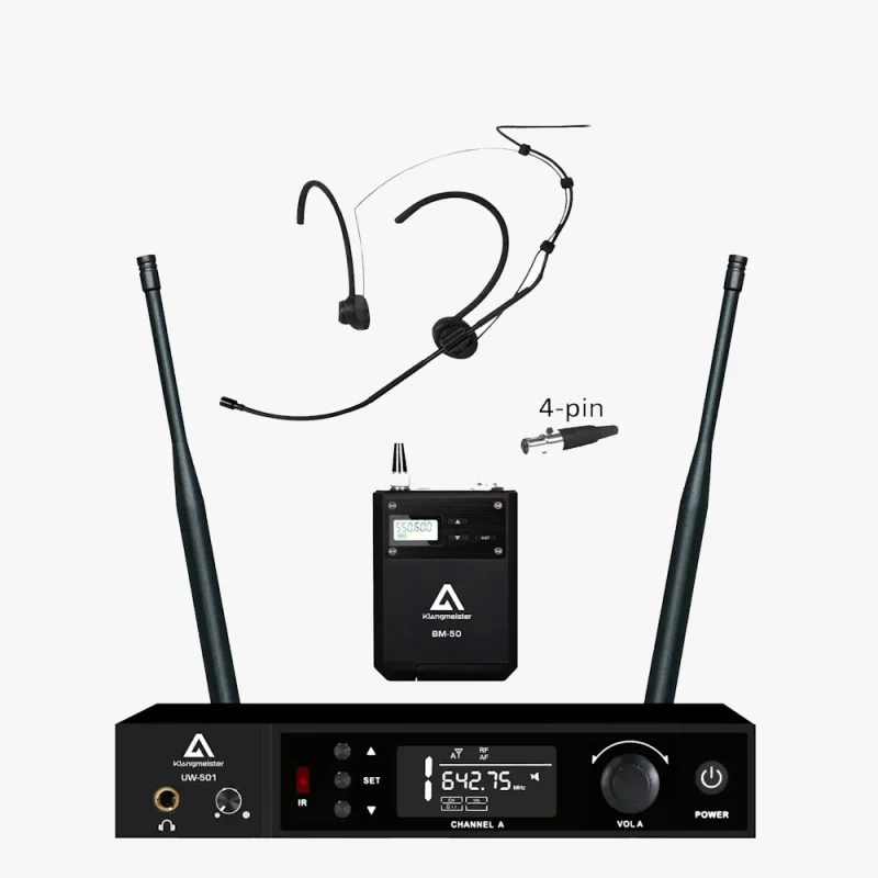 K.Meister UW-501H Headset tipi Kablosuz Mikrofon Seti