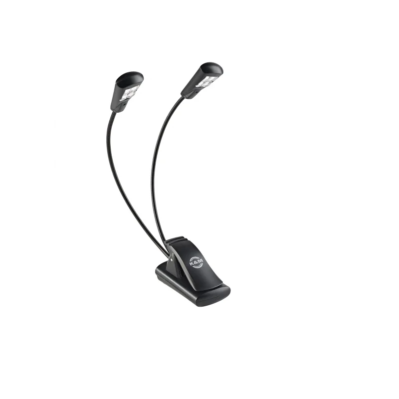 König & Meyer 12246-000-55 Double4 LED FlexLight Nota Lambası, 2x4 LED, Siyah