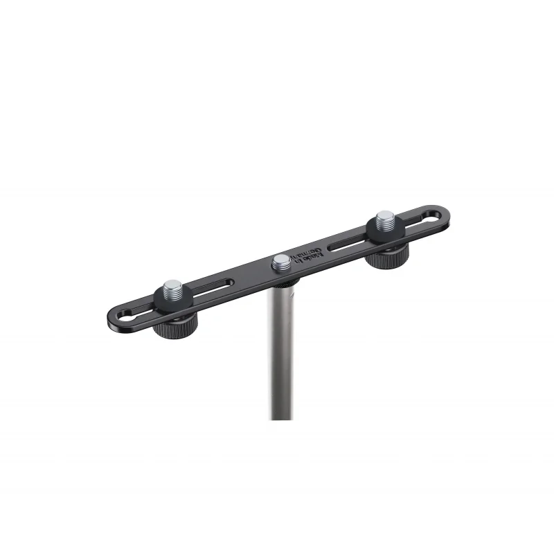 König & Meyer 23550-300-55 Çift Mikrofon Barı, 60–172 mm, 3/8, Siyah