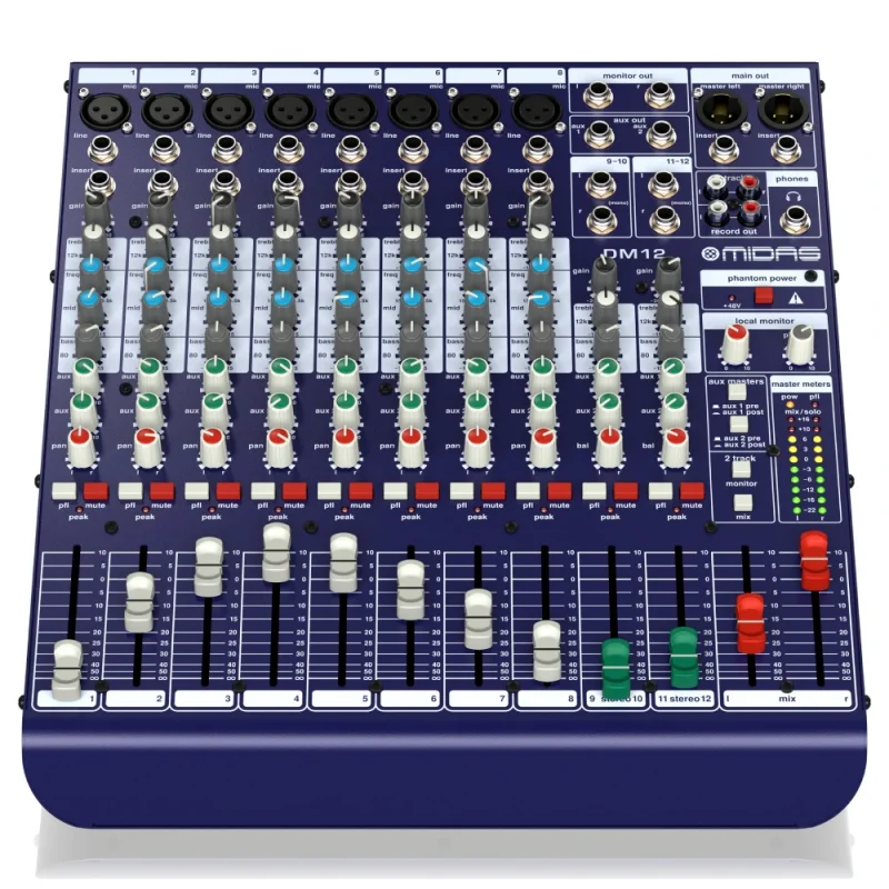 Midas DM12 10 Kanal Analog Stüdyo Mikseri