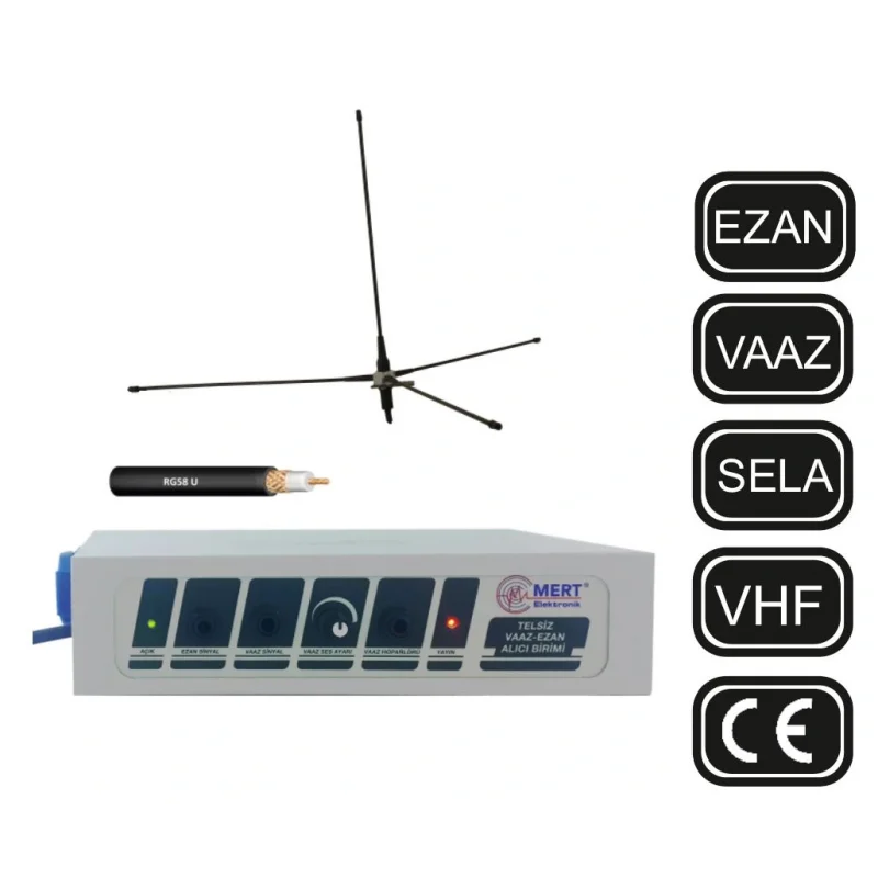 Mert MRT4100 VHF Telsiz Ezan ve Vaaz Alıcısı