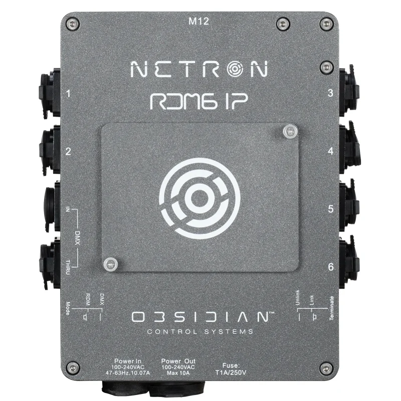 Obsidian Control NETRON RDM6 IP DMX Splitter (6 Çıkış, RDM, IP66)