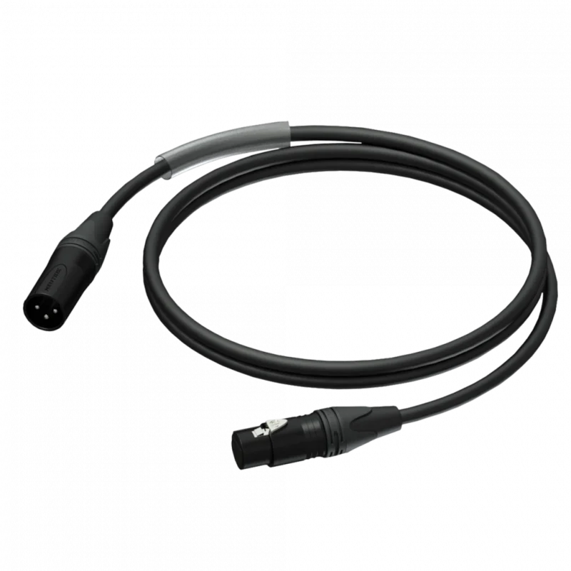 Procab PRA901/3 XLR Erkek - XLR Dişi Mikrofon Kablosu, Neutrik, 3 Metre