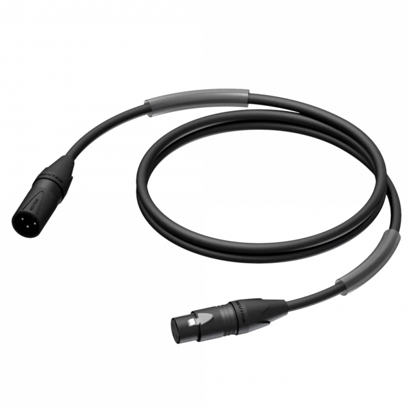 Procab PRA902/20 XLR Erkek - XLR Dişi Mikrofon Kablosu, HighFlex, Neutrik, 20 Metre