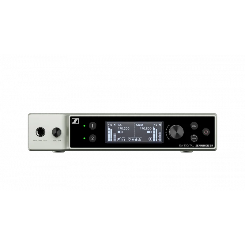Sennheiser EW-DX EM 2 (Q1-9) 2 Kanallı Dijital Alıcı (Yarım Rack, 470,2–550 MHz)