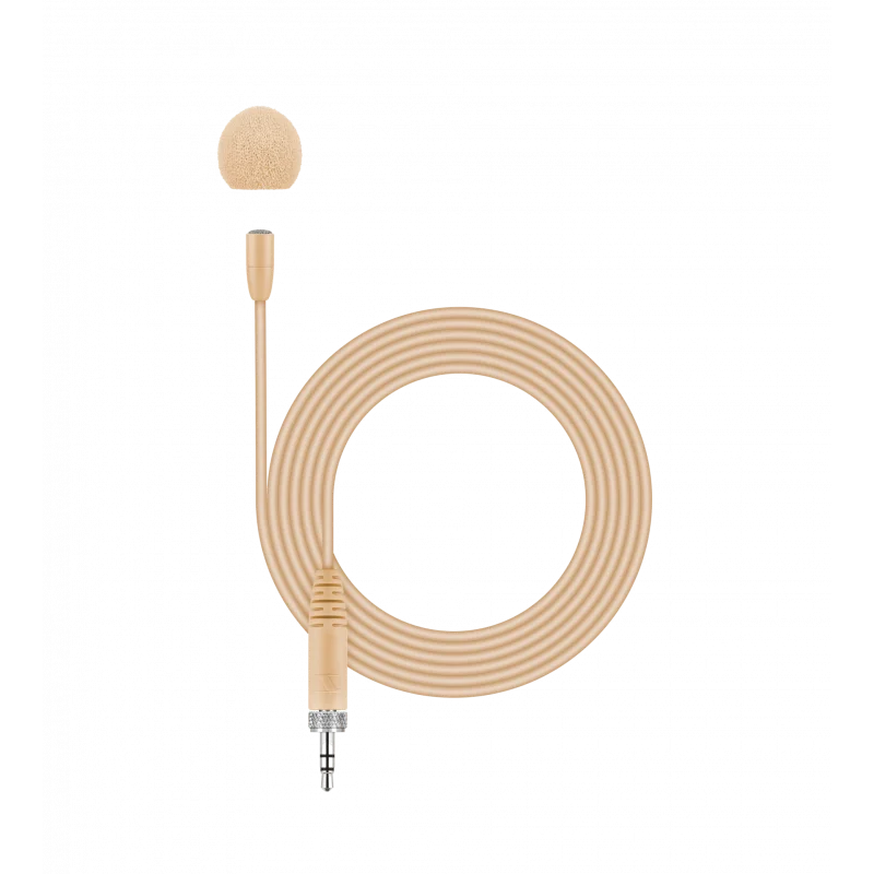 Sennheiser MKE ESSENTIAL Yaka Mikrofonu, Bej Renk, 3.5mm jack, 1.6m Kablo, XS ve EW Serisi için