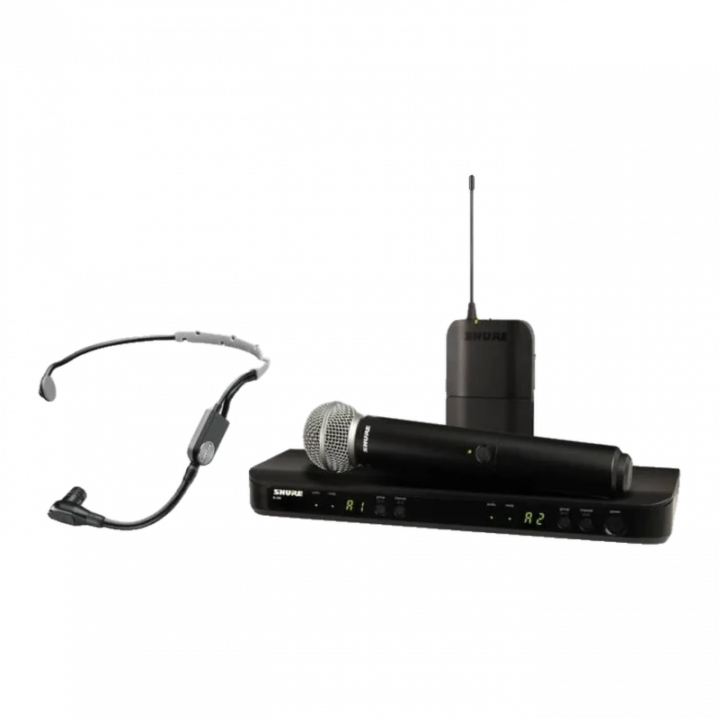 Shure BLX1288/SM35 Kablosuz Kombo Set (SM58 El + SM35 Headset Mikrofon)